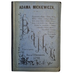 MICKWIECZ Adam - BAJKI, wyd. 1890