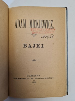 MICKWIECZ Adam - BAJKI, ed. 1890