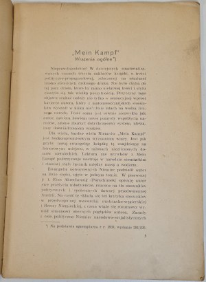 BOCHEŃSKI Zygmunt - POLSKO WOBEC MEIN KAMPF I PLANÓW HITLERA Wyd. 1939