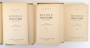 ASNYK Adam - DZIEŁA POETYCKIE Tom I, Tom II, Tom III