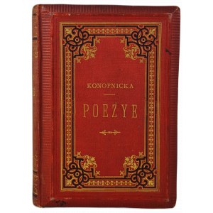 KONOPNICKA Marya - POEZYE Serya Czwarta, wyd.1896 Piękna oprawa wydawnicza w ładnym stanie