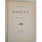 KONOPNICKA Marya - POEZYE Serya Czwarta, wyd.1896 Piękna oprawa wydawnicza w ładnym stanie