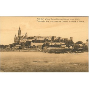 Cracovie - Vue du château de Cracovie depuis la Vistule, 1910.