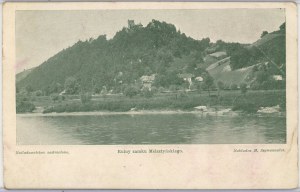 Melsztyn - zřícenina hradu, kolem roku 1900.