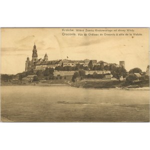 Kraków - Widok Zamku Krakowskiego od strony Wisły, 1910.
