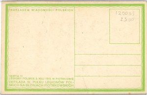 Přehlídka IV. Pluku polských legií na Piotrkowských Błoních, 1915.