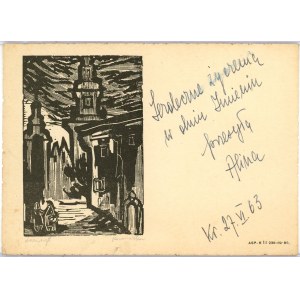 Kwiatkowska Janina, gravure sur bois, c. 1963.