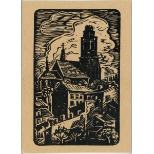 Nowakowska-Acedońska I., Linogravure - Gliwice, église de Tous les Saints, vers 1950.