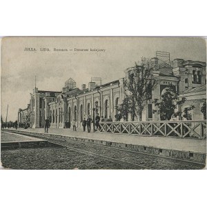 Lida - Dworzec kolejowy, ok. 1910.