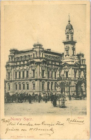 Nowy Sącz - radnice, kolem roku 1900.