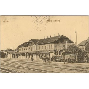 Jasło - gare ferroviaire, 1914.