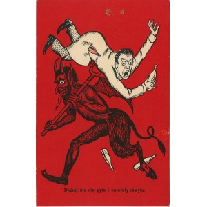 Le diable ne demande rien et s'empare d'une fourche, 1934.