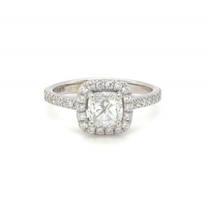 ANELLO IN ORO BIANCO 3.38 GR E DIAMANTI - GIA - SFR40301