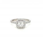 ANELLO IN ORO BIANCO 3.38 GR E DIAMANTI - GIA - SFR40301