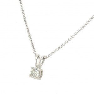 GIROCOLLO ORO BIANCO 14K 0.60 GR CON DIAMANTI - PND30604
