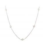 GIROCOLLO IN ORO BIANCO 4.37 GR CON DIAMANTI - DH-P230
