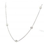 GIROCOLLO IN ORO BIANCO 4.37 GR CON DIAMANTI - DH-P230