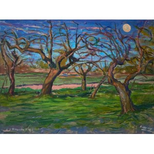 Slawomir J. Sitinski, Study of trees in an orchard, 2022