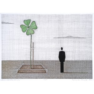 Joanna Wiszniewska-Domańska, Paysage avec un trèfle à quatre feuilles, 2021