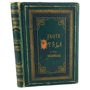 WEGNER- ZŁOTE MYŚLI Z DZIEŁ J. I. KRASZEWSKIEGO. Poznań 1879