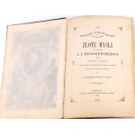 WEGNER- ZŁOTE MYŚLI Z DZIEŁ J. I. KRASZEWSKIEGO. Poznań 1879