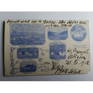 POHLEDNICE PICULICE 6 POHLEDŮ, PŘEDVÁLEČNÝ 1912, ZNÁMKA, RAZÍTKO