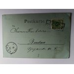 POCZTÓWKA KUDOWA ZDRÓJ, BAD KUDOWA, DŁUGI ADRES, STEMPEL, ZNACZEK, PRZEDWOJENNA 1898 R