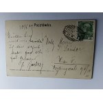 POHLEDNICE KRAKAU CELKOVÝ POHLED, PŘEDVÁLEČNÁ, ZNÁMKA, RAZÍTKO