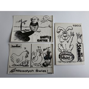 SOUBOR 3 HUMORNÝCH FOTOGRAFIÍ, HUMOR, SOLIDARITA, 1983