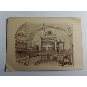 POCZTÓWKA KRAKÓW NAJSTARSZA RESTAURACJA J. WENTZL POD OBRAZEM RYNEK GŁÓWNY 19, RYS BRYNDZA