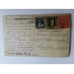 VÁNOČNÍ POHLEDNICE VÁNOČNÍ STROMEK, DÍVKA, PŘEDVÁLEČNÁ, ZNÁMKA