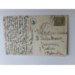 POCZTÓWKA ŚWIĄTECZNA KOGUT, PISANKI, TACZKA, ZNACZEK, PRZEDWOJENNA