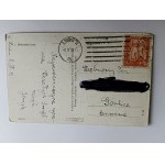 POCZTÓWKA ŚWIĄTECZNA MALARSTWO WILCZYŃSKI, GÓRAL, KAJAK, STEMPEL, LWÓW, PRZEDWOJENNA, ZNACZEK