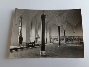 POSTCARD PRL MALBORK MIDDLE CASTLE KNIGHT'S HALL