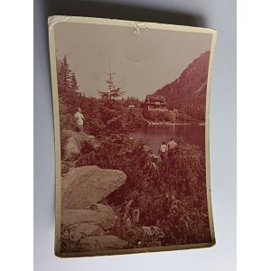 POCZTÓWKA PRL TATRY MORSKIE OKO SCHRONISKO PTTK, USZKODZONA