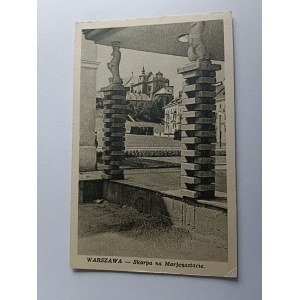 POSTCARD WARSAW SCARP ON MARIENSZTAT, STAMP