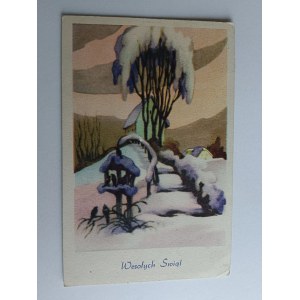 CARTE POSTALE DE NOËL HIVER, TIMBRE