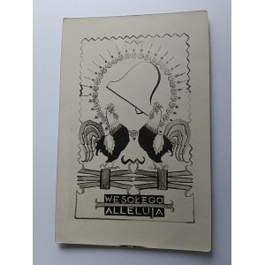CARTE POSTALE DE NOËL COQ