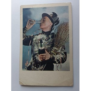 CARTE POSTALE DE NOËL RAMONEUR CHAMPAGNE, NOUVEL AN