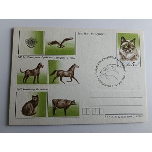 CARTE POSTALE CHEVAUX, CHIENS, CHATS, VACHE