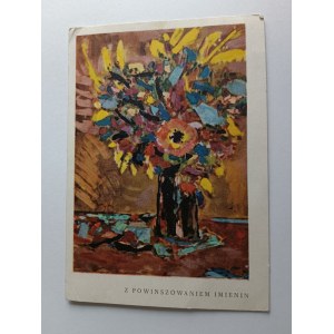 NAMENSPOSTKARTE, BLUMEN, MICHALSKI, BRIEFMARKE