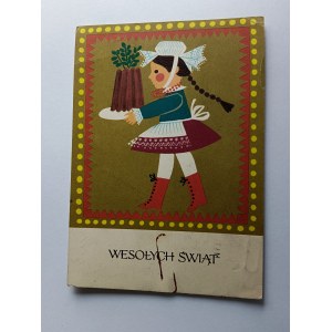 CARTE POSTALE DE NOËL COSTUMES FOLKLORIQUES, GÂTEAU DE PÂQUES, GUTSCHE, TIMBRE