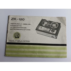 NÁVOD K OBSLUZE MAGNETOFONU ZK 120, WARSAW ZRK