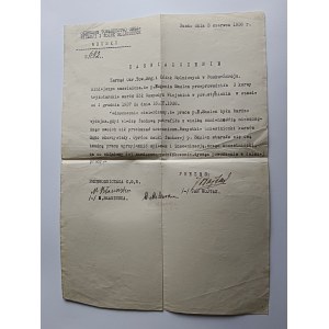BUSKO ZAŚWIADCZENIE, KÓŁKA ROLNICZE, 1938 R