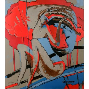 Elisabeth BOUKOURBANE (née en 1958), Souffle enflammé, 2025