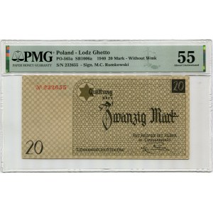 Ghetto, 20 marks 1940 - num.1 without watermark -.