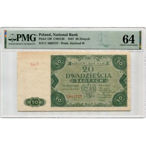 20 zloty 1947 - Ser. C -