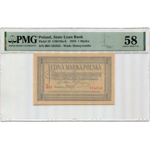 1 mark 1919 - IBO - PMG 58