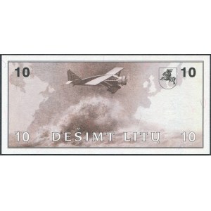 Litva, 10 litů 1991 - AA - s chybou