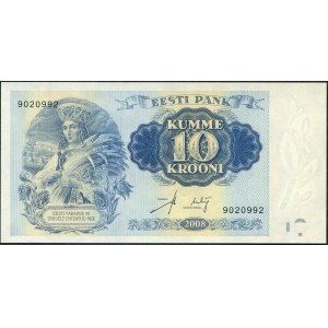 Estonsko, 10 krooni 2008
